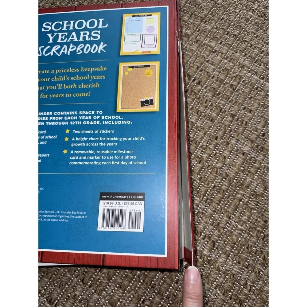 Thunder Bay Press School Years Scrapbook K-12 Keepsake Binder Journal New Flaw